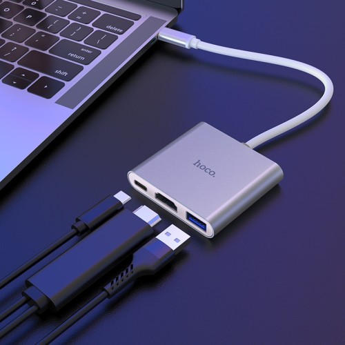 Hoco HB14 (Type-C To PD, HDMI, USB3.0) Adapter